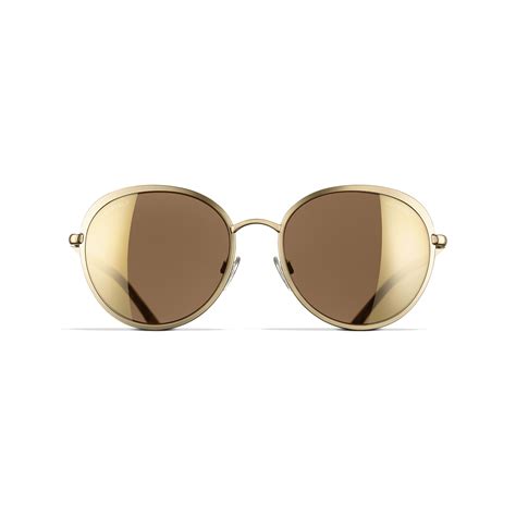 chanel round gold sunglasses|sunglass hut chanel sunglasses.